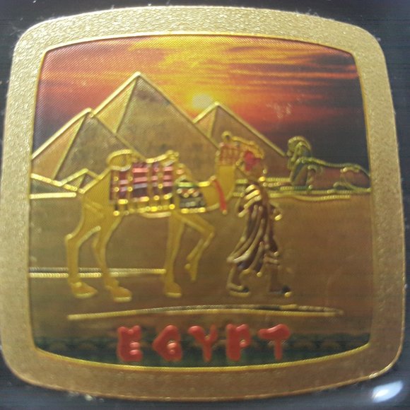 Ceramic Magnet Fridge Egyptian Pharaoh souvenir featuring the pyramids & Sphinx - Picture 5 of 12